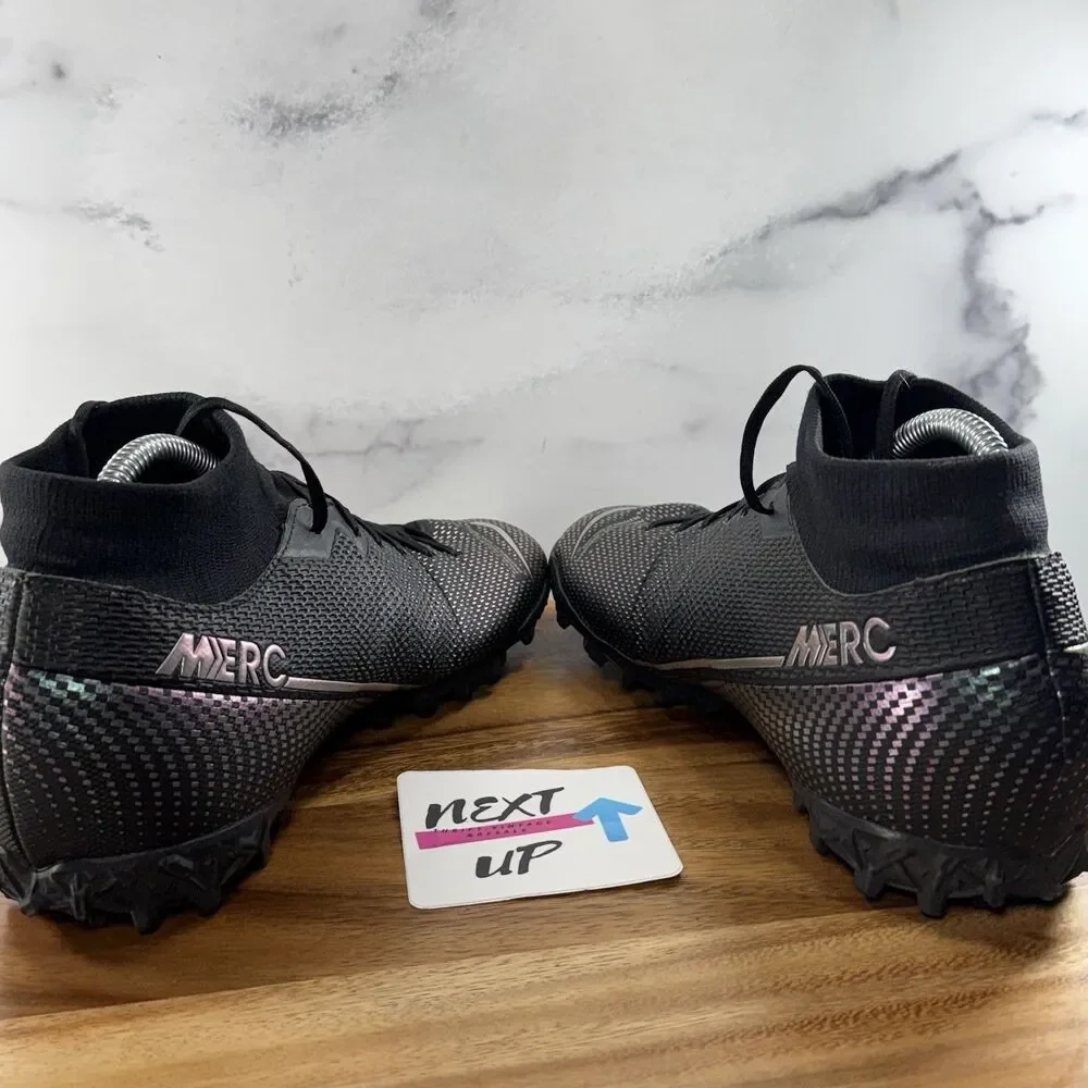 Men’s sz 9.5-Nike Mercurial Superfly VII 7 Academy Turf Soccer Shoes Black Blue